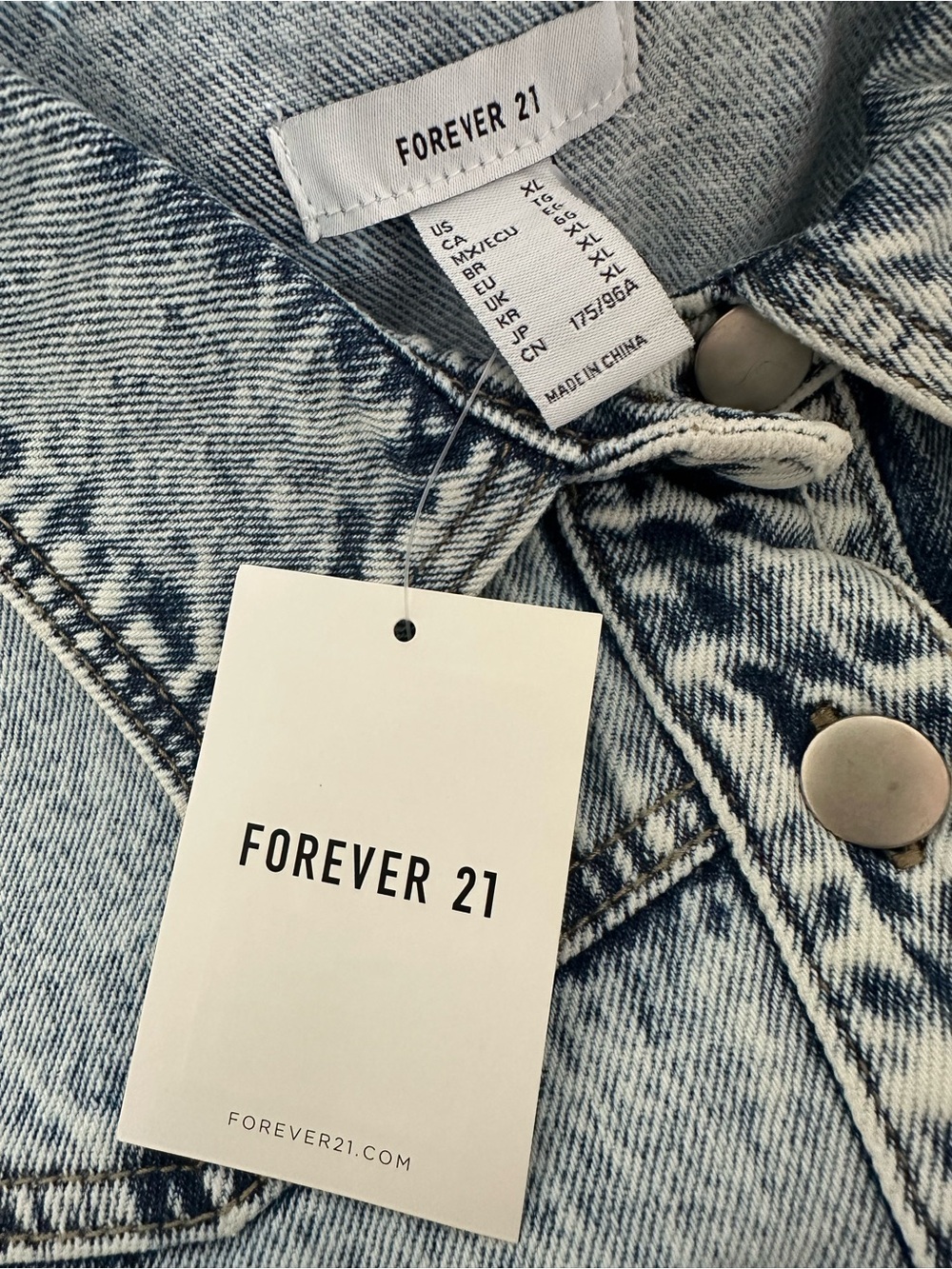 Forever 21 Light Wash Denim Mini Dress - Picture 5 of 7